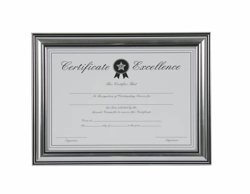 Executive Collection — FPS98 Certificate Frames, Silver